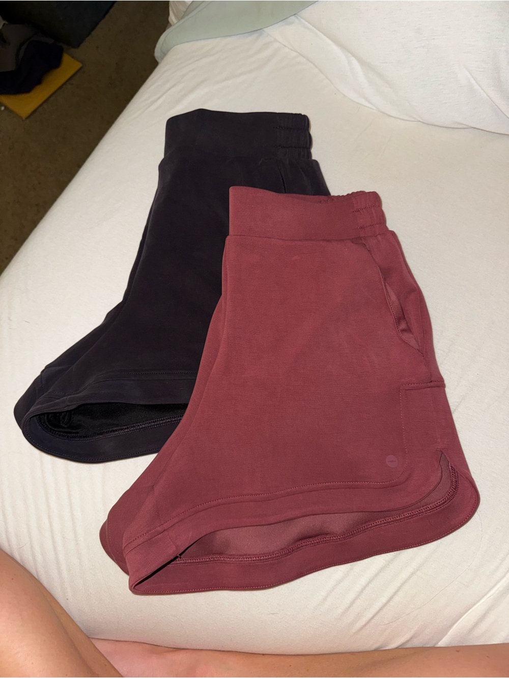 Women's Cozy Shorts - Black & Burgundy
